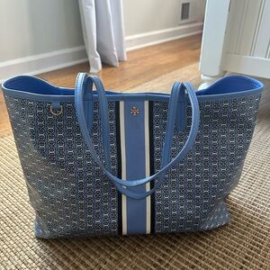 Blue and White Tory Burch Tote